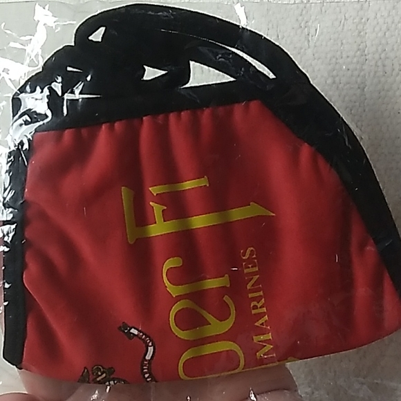 Marine Corps Mask Non Medical in Black, Red & Gray with ear loops Brand new - Picture 2 of 2